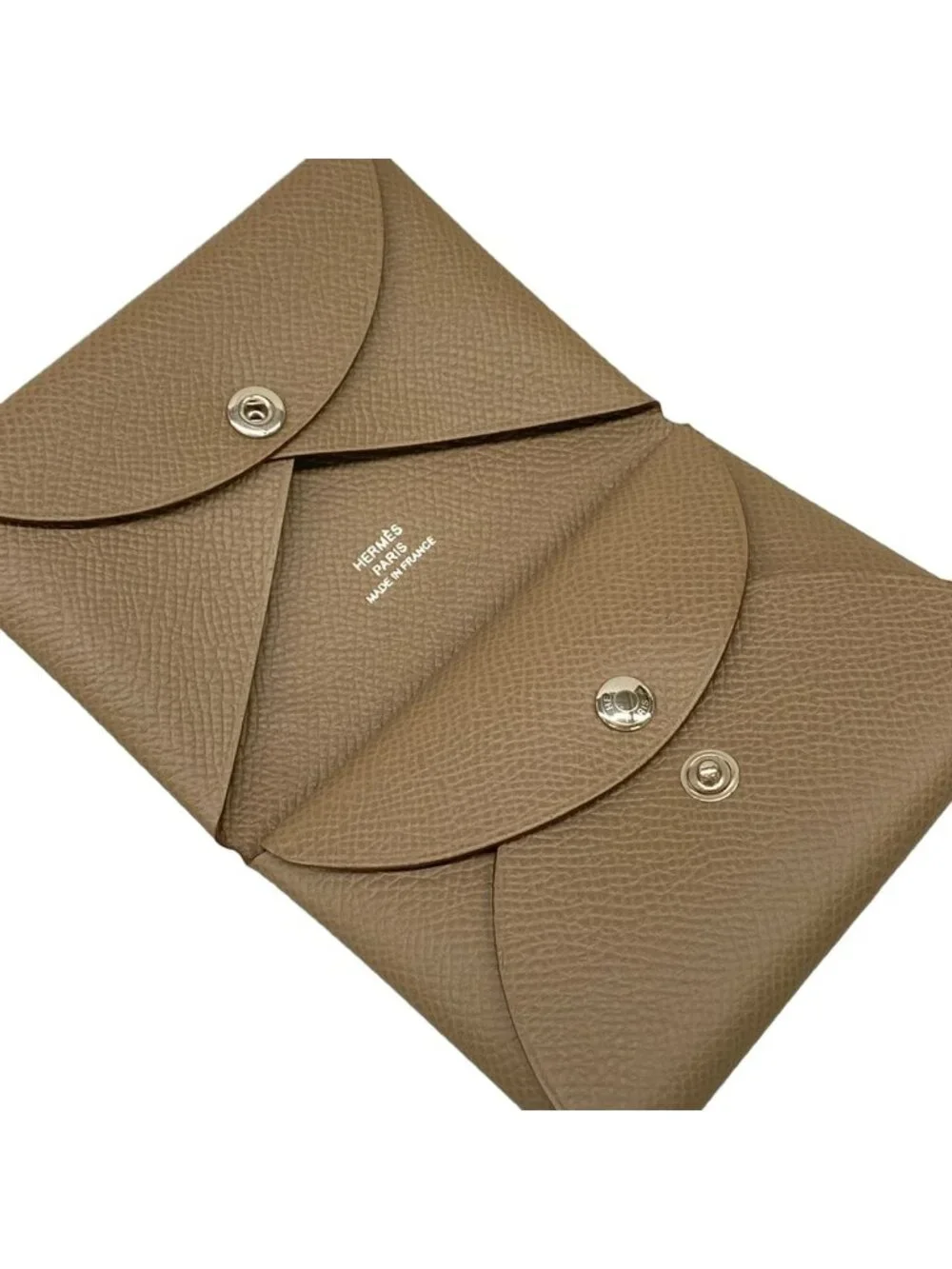 Hermes Coin Purse Calvi Duo Etoupe